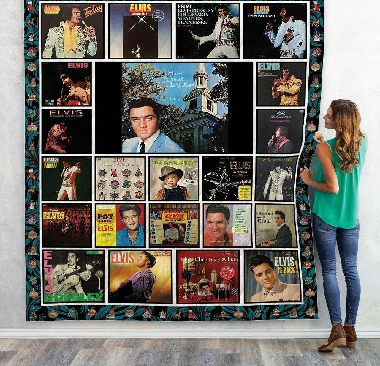 Elvis Presley Albums Quilt Blanket and Home Decor