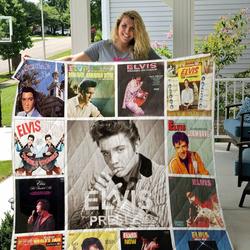 Elvis Presley Albums Quilt Blanket Ver 13 and Home Decor