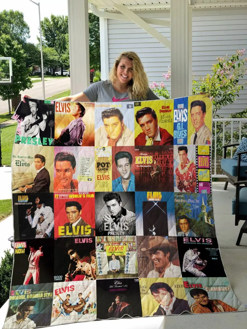 Elvis Presley Albums Quilt Blanket Ver 25 and Home Decor