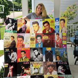 Elvis Presley Albums Quilt Blanket Ver 25 and Home Decor