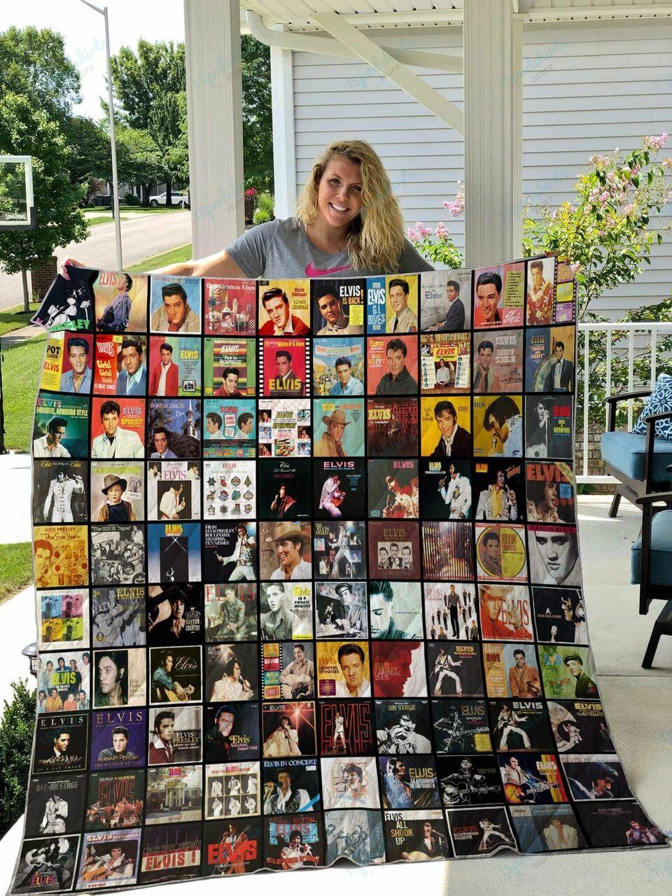 Elvis Presley All Albums Quilt Blanket and Home Decor