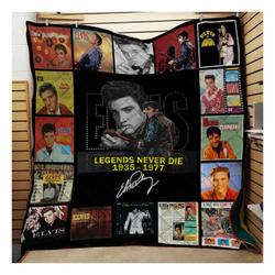 Elvis Presley Legends Never Die Quilt Blanket Bs1145 and Home Decor