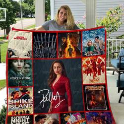 Emilia Clarke Quilt Blanket 01 and Home Decor