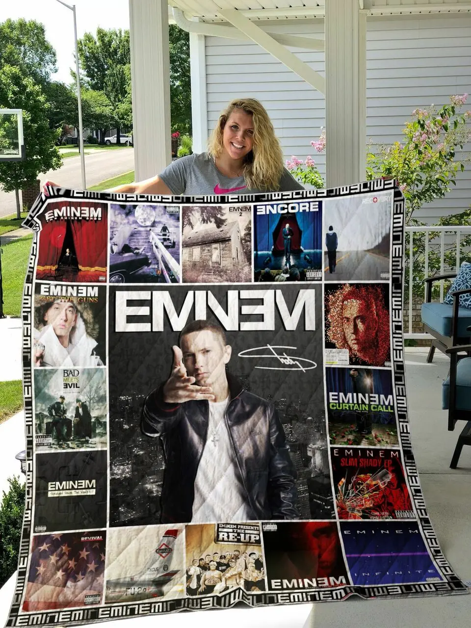 Eminem Albums Cover Poster Quilt Blanket Ver 3 and Home Decor