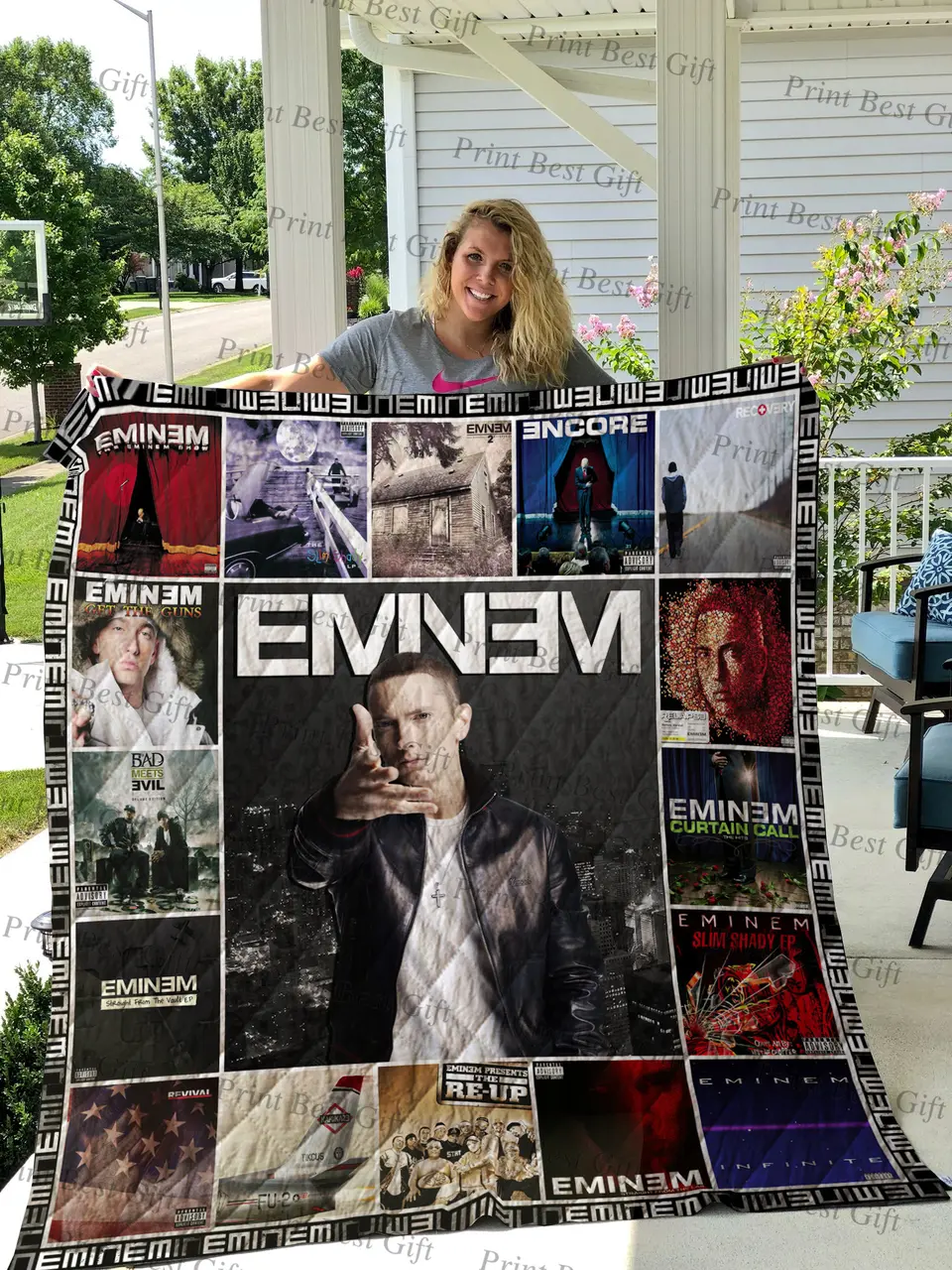 Eminem Albums Cover Poster Quilt and Home Decor