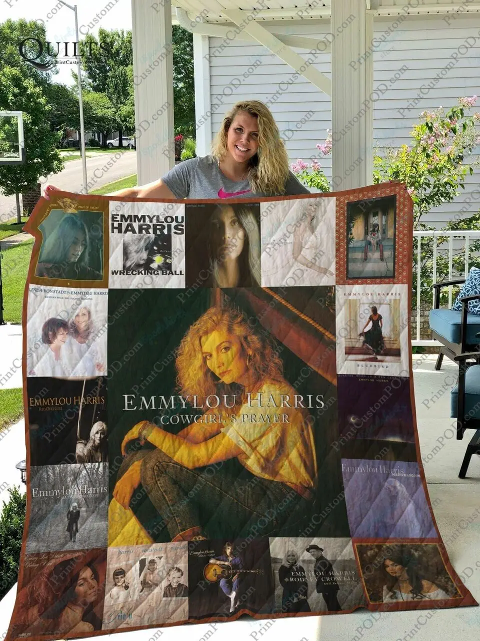 Emmylou Harris Albums Quilt Blanket For Fans Ver 17 and Home Decor