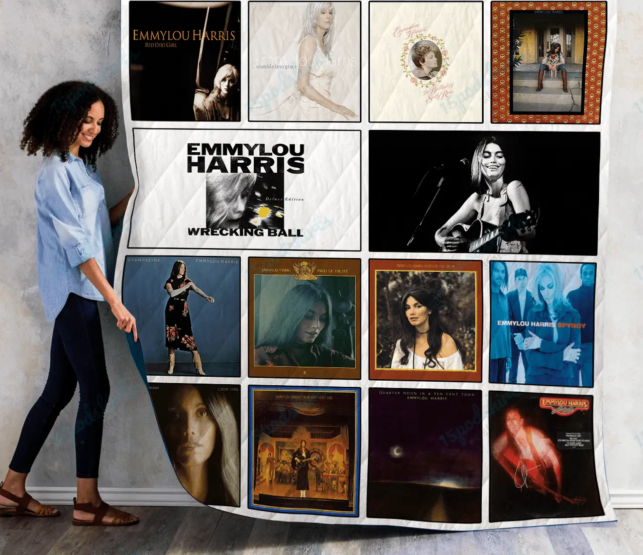 Emmylou Harris Albums Quilt Blanket Ver14 and Home Decor