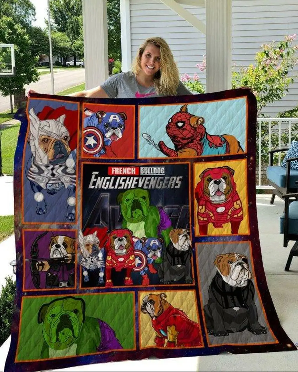 English Bulldog Ava Quilt Blanket Beeq5002 Quilt and Home Decor