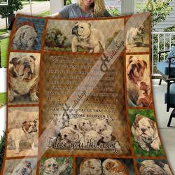 English Bulldog Nt 02012003 Awesome MYT733 3D Customized Quilt Hip and Home Decor