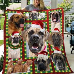 English Mastiff Dogs Quilt Blanket A165 and Home Decor