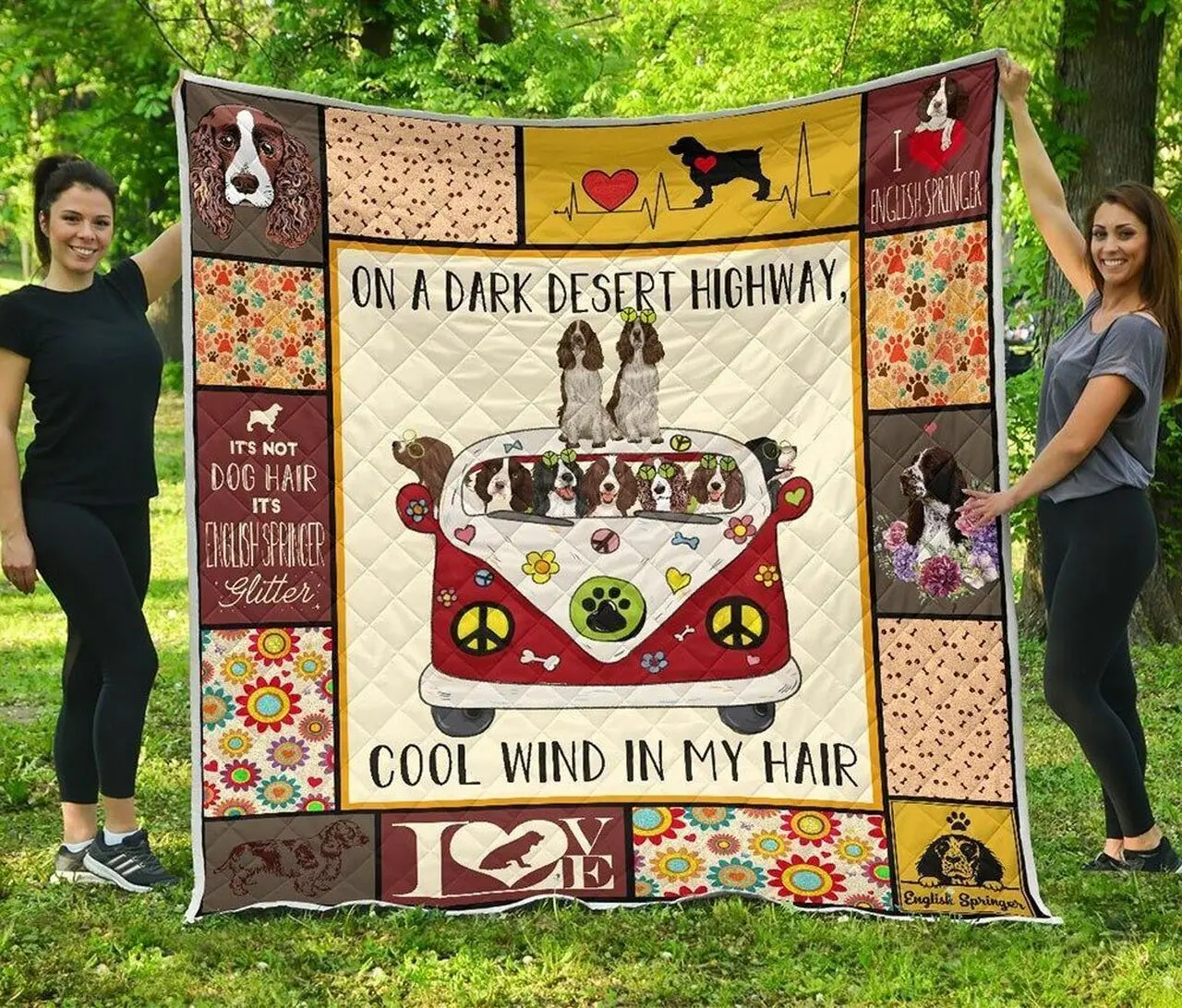 English Springer Quilt Blanket ABC07112751 and Home Decor