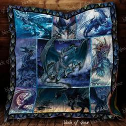 Epic Blue Dragon Cl2100165Mdq Quilt Blanket and Home Decor