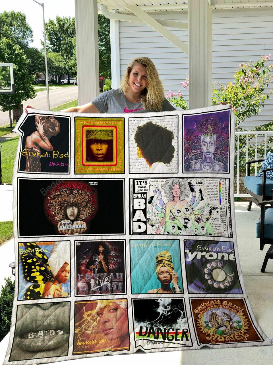 Erykah Badu Quilt Blanket and Home Decor