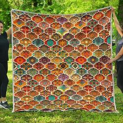 Ethnic Mandala Bohemian Cl17100271Mdq Quilt Blanket and Home Decor