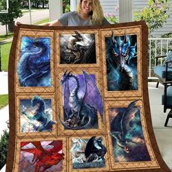 Evil Aligned Chromatic Dragons Quilt Blanket Great Customized Blanket Gifts For Birthday Christmas Thanksgiving and Home Decor