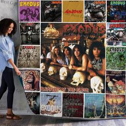 Exodus Albums Cover Poster Quilt 2 and Home Decor
