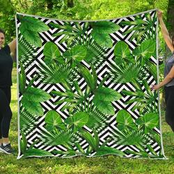 Exotic Tropical Leaves Cl17100278Mdq Quilt Blanket and Home Decor
