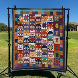 Face Cat DHCLD0909 Quilt Blanket and Home Decor