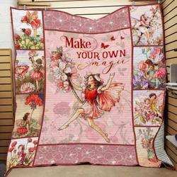 Fairy Make Your Own Magic Quilt Blanket Great Customized Blanket Gifts For Birthday Christmas Thanksgiving and Home Decor