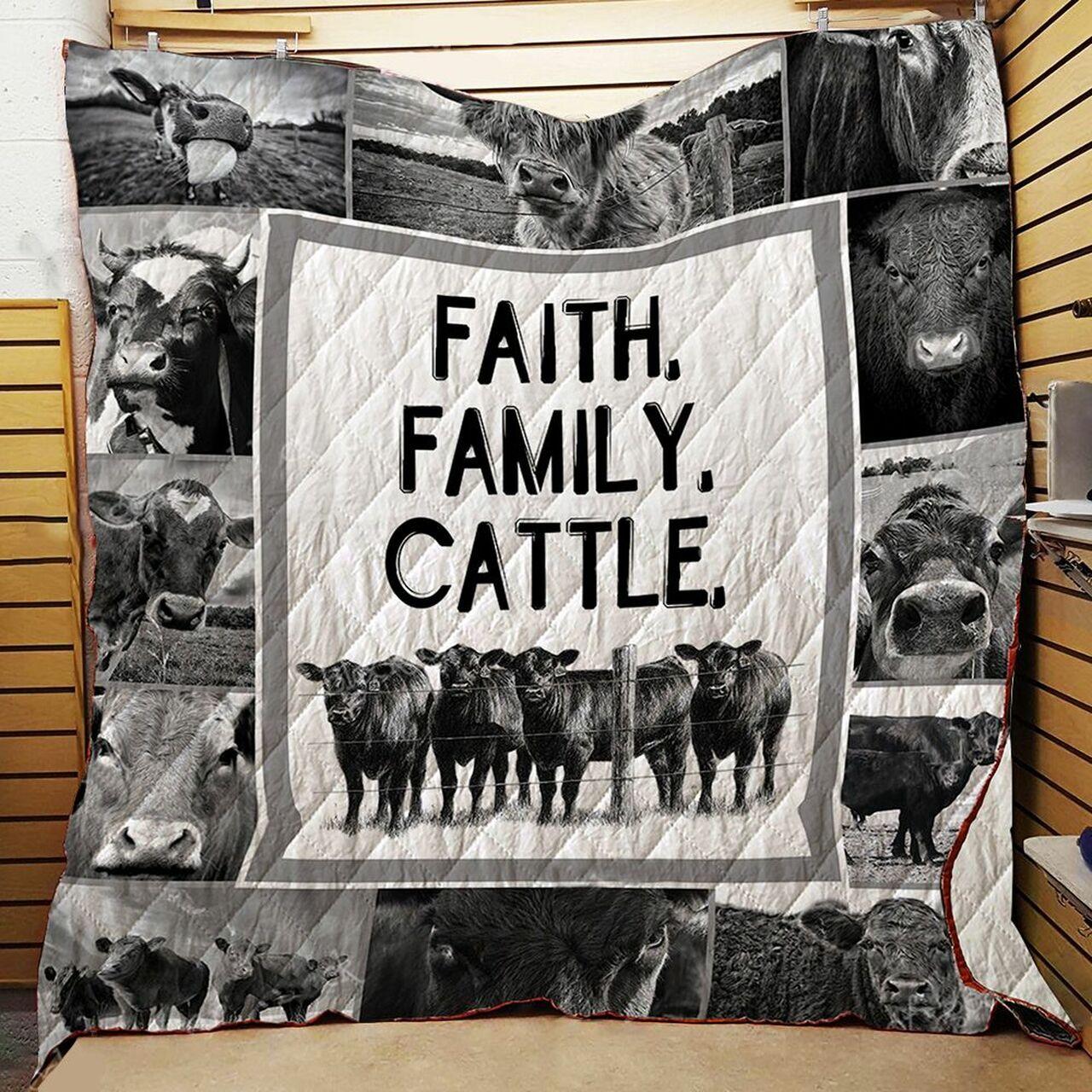 Faith Family Cattle Quilt Jvt and Home Decor