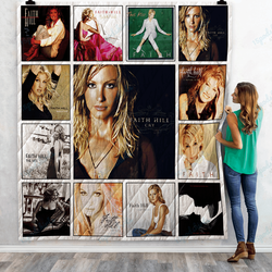 Faith Hill Albums Quilt Blanket 02 and Home Decor