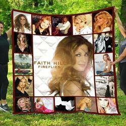 Faith Hill Quilt Blanket and Home Decor