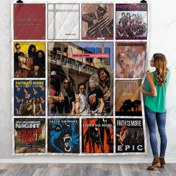 Faith No More Singles Album Quilt Blanket 02 and Home Decor