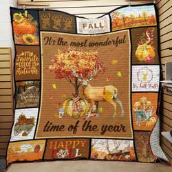 Fall Deer Hunting Quilt Blanket ABC07113011 and Home Decor