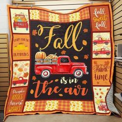 Fall Red Truck Quilt Blanket ABC07111405 and Home Decor