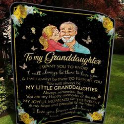 Family 3D Customized Quilt Grandpa And Granddaughter TUH12363 PLEN2407 and Home Decor