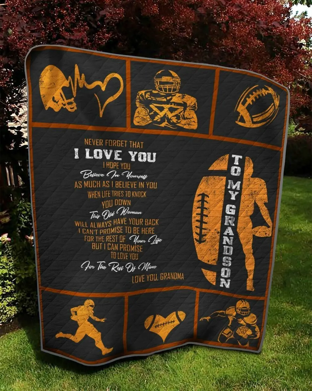 Family 3D Customized Quilt Grandson I Love You TUH107276 PLEN2407 and Home Decor