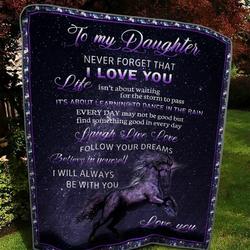 Family 3D Customized Quilt To My Daughter Follow Your Dreams TUH107612 PLEN2407 and Home Decor