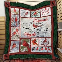 Family Cardinal KHV1 3D Customized Quilt and Home Decor