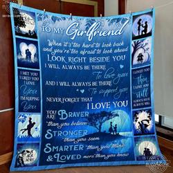 Family Girlfriend Beside You Love You Support You Quilt Gg and Home Decor