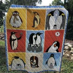Family Penguin Quilt Blanket  Quilt and Home Decor
