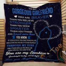 FAMILY -TO MY GORGEOUS GIRLFRIEND Blanket TH0907 Quilt and Home Decor