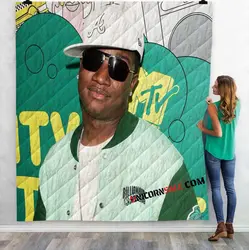 Famous Rapper Yung Joc V 3D Customized Personalized Quilt Blanket and Home Decor