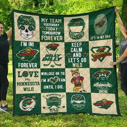 Fan Minnesota Wild Amazing Gift Idea Quilt and Home Decor
