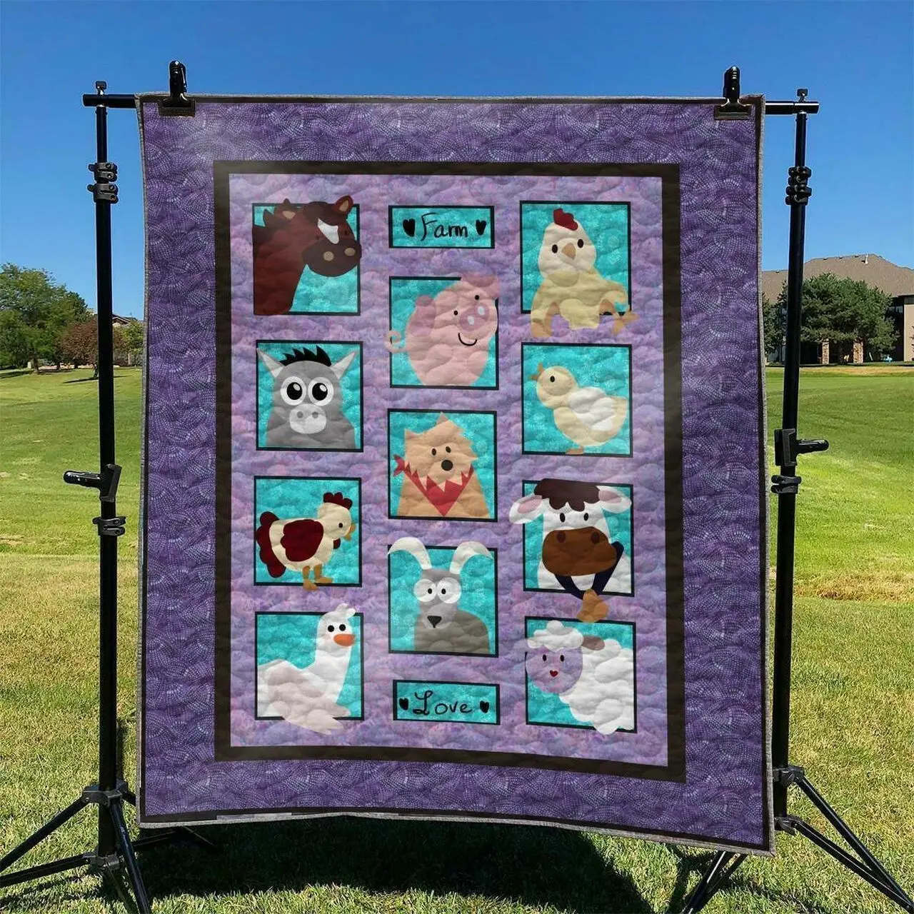 Farm 01 DHCLD0909 Quilt Blanket and Home Decor