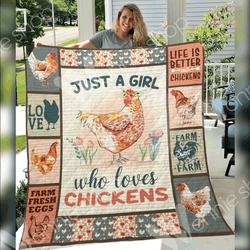 Farm Animal Chicken Chicken B Quilt Jnh and Home Decor
