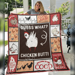 Farm Animal Chicken Chicken Butt Quilt Jnc and Home Decor