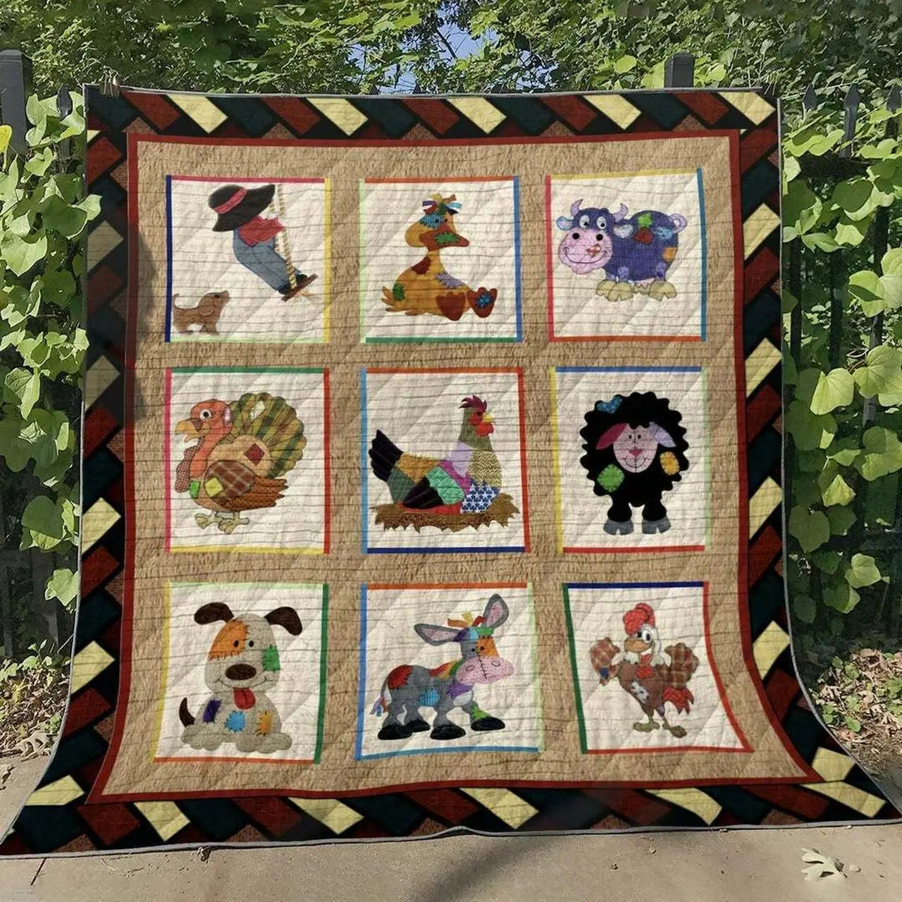 Farm Bt300510 Quilt Blanket and Home Decor