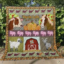 Farm Life Blanket TH0107 Quilt and Home Decor