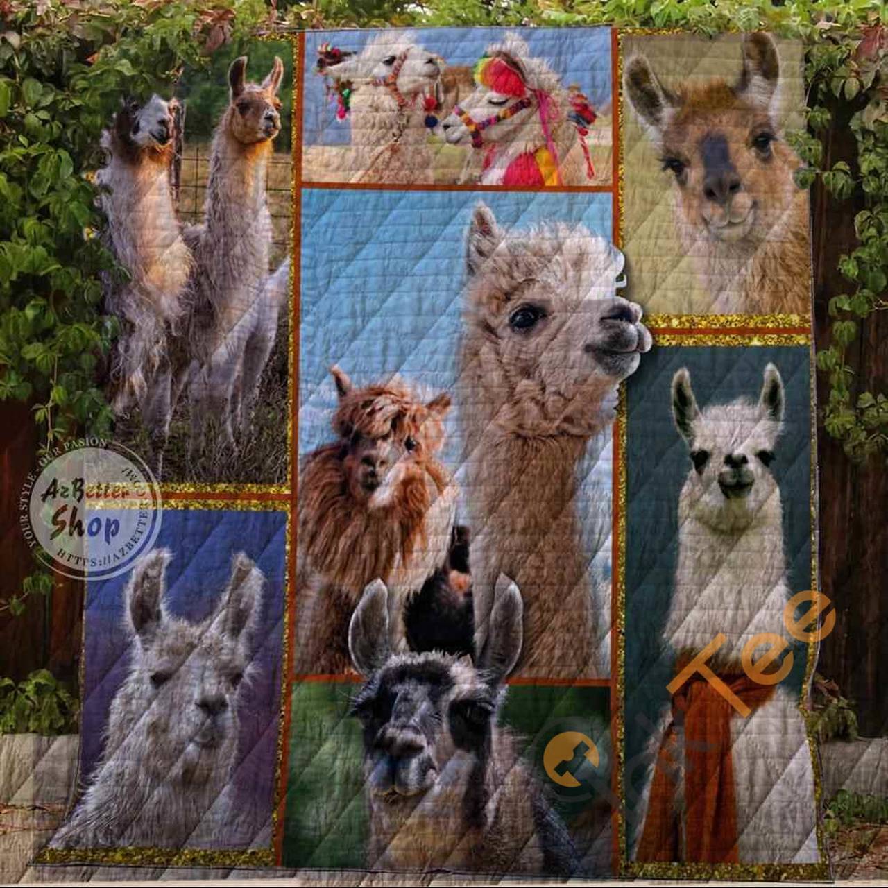 Farm Lovely Llamas In The Field 1 Blanket TH1707 Quilt and Home Decor