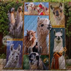 Farm Lovely Llamas In The Field 1 Blanket TH1707 Quilt and Home Decor