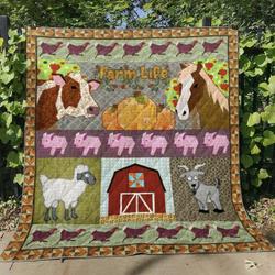 Farm Tl140607 Quilt Blanket and Home Decor