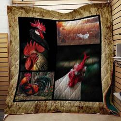 Farmer Chicken Style Blanket Th1707 Quilt and Home Decor
