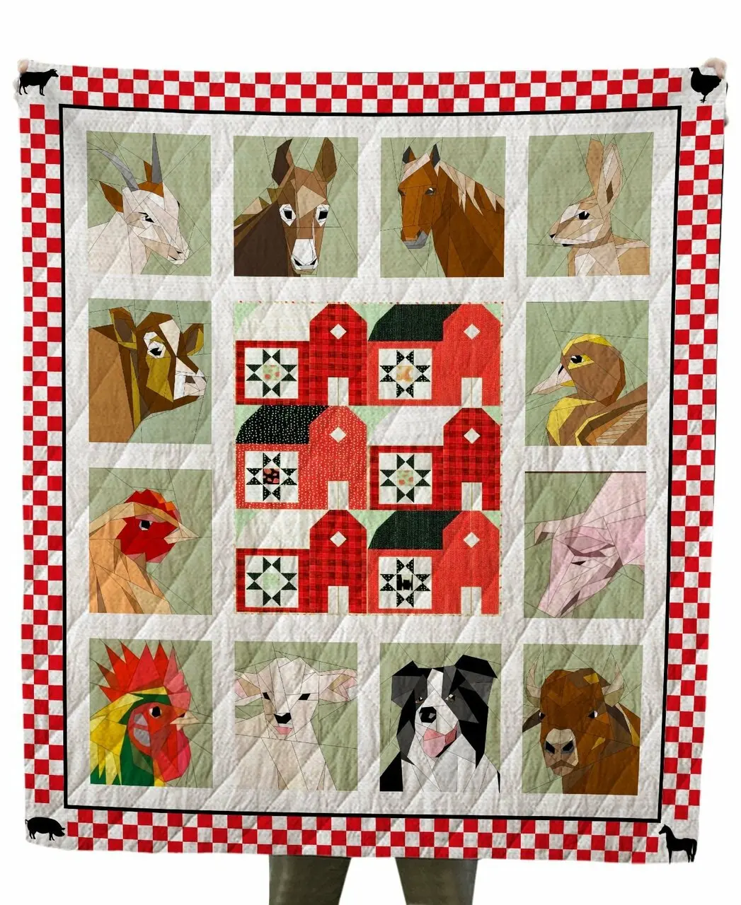 Farming Animals Quilt For Farmers In Daily Life and Home Decor