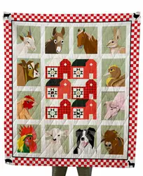 Farming Animals Quilt For Farmers In Daily Life and Home Decor