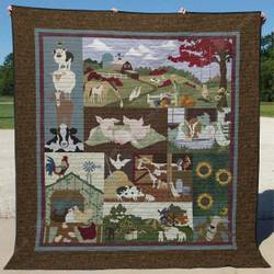 Farming Life DHCDHC DT0910 Quilt Blanket and Home Decor